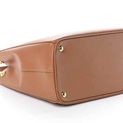 Prada Saffiano Medium Galleria Double Zip Tote Caramel 7 of 8
