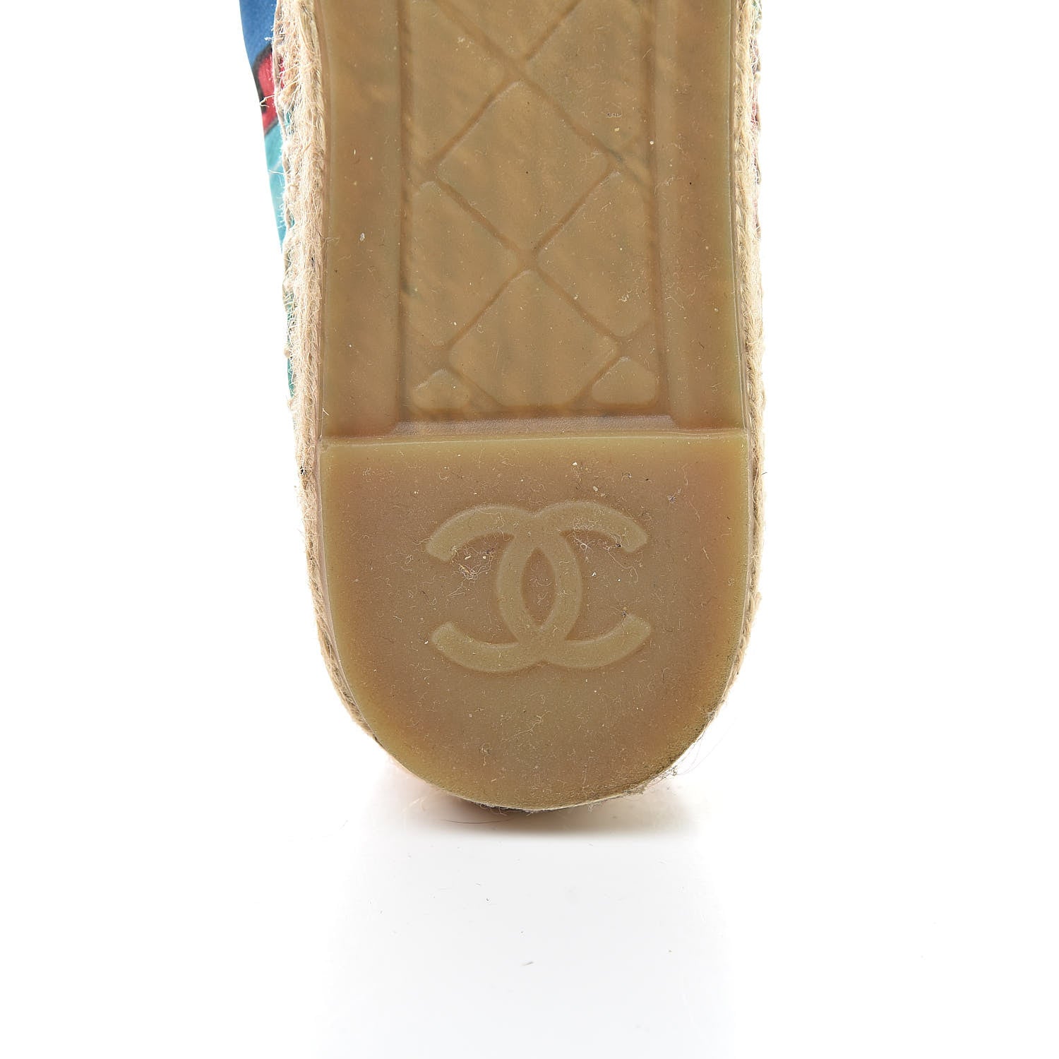 Chanel Fabric Patent CC Espadrilles 37 Multicolor Black 8 of 9