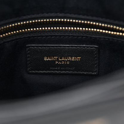 Saint Laurent Grain De Poudre Matelasse Chevron Small Tribeca Shopping Bag Black 7 of 9