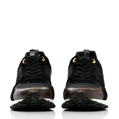 Louis Vuitton Suede Monogram Run Away Sneakers 38.5 Black 2 of 13