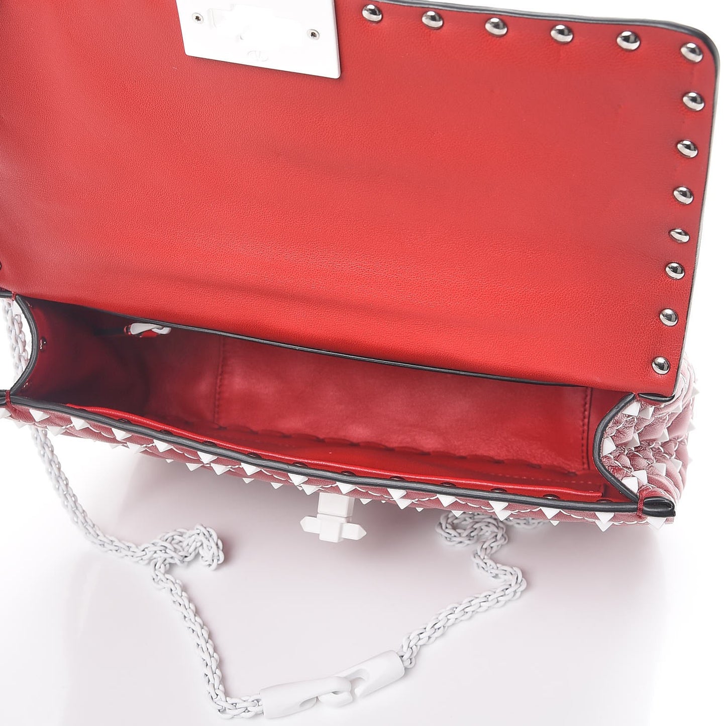 Lambskin Medium Free Rockstud Spike Shoulder Bag Rosso Valentino