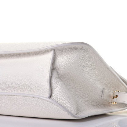 Tom Ford Grained Calfskin Large T Clasp Tara Crossbody Bag White 8 of 9