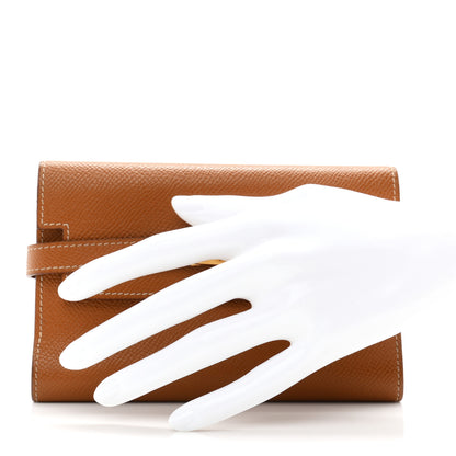 Hermes Epsom Medium Kelly Wallet Gold 2 of 7