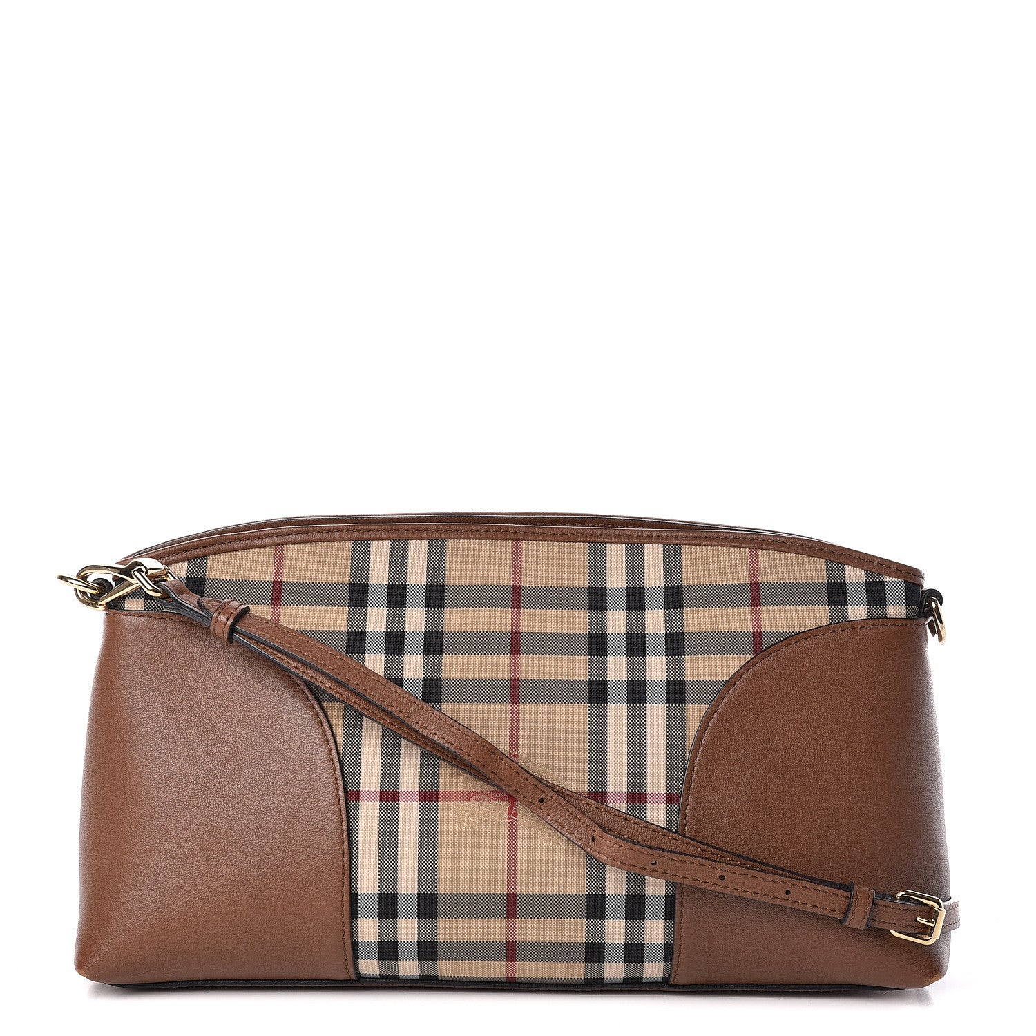 Burberry Horseferry Check Small Chichester Crossbody Clutch Bag Honey Tan 1 of 14