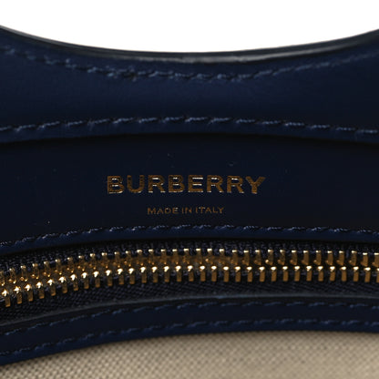 Burberry Calfskin Nylon Tartan Mini Pocket Bag Blue White Orange 6 of 8
