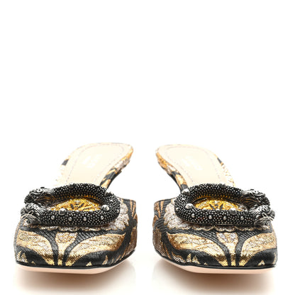 Gucci Jacquard Floral Dionysus Mules 36.5 Black 3 of 7