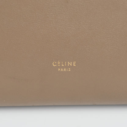 Celine Natural Calfskin Medium Tie Knot Tote Dark Beige Orange Trim 6 of 9