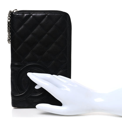 Chanel Calfskin Cambon Zip Around Organizer Wallet Black 2 of 9