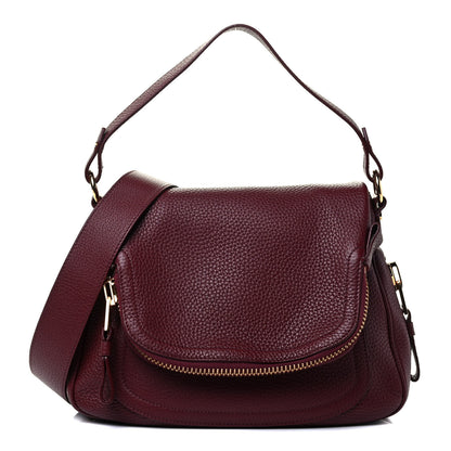 Tom Ford Calfskin Medium Jennifer Crossbody Wine 1 of 4