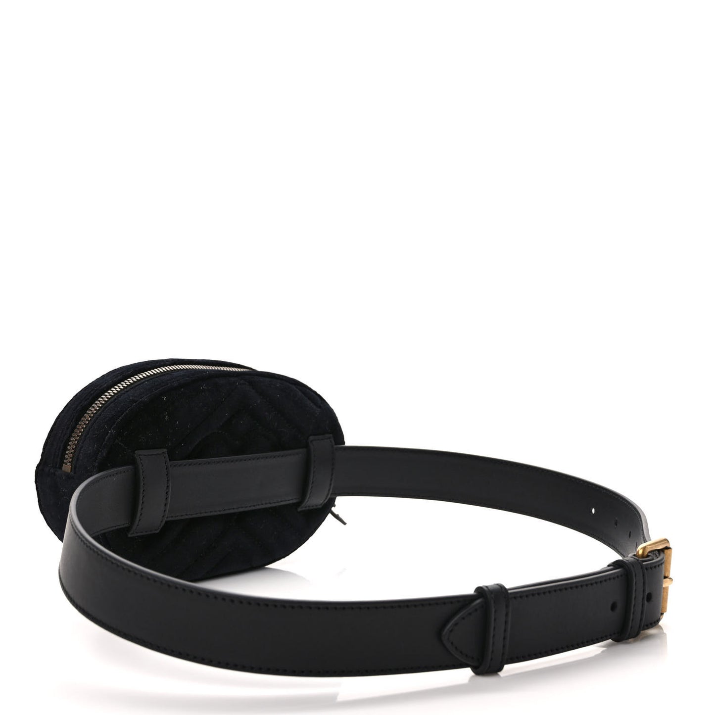 Velvet Matelasse GG Marmont Belt Bag 85/34 Black