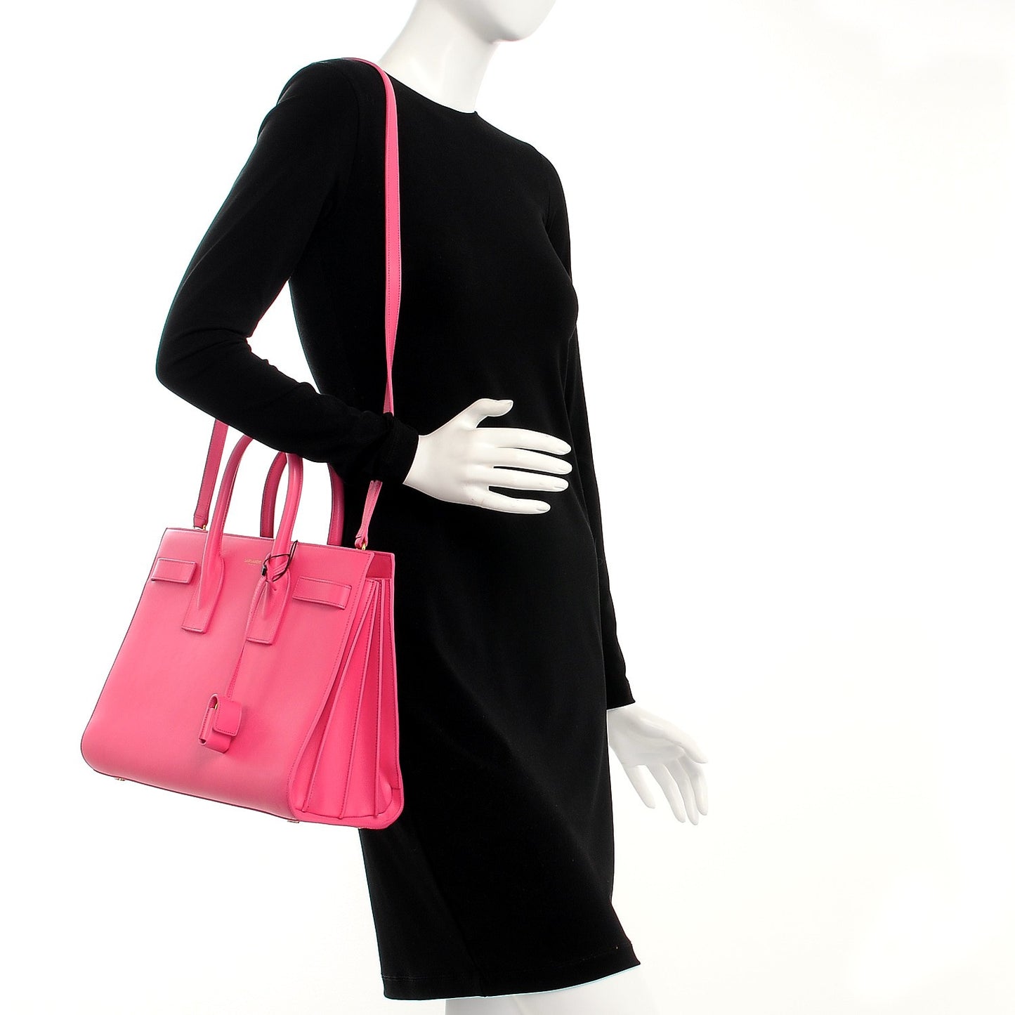 Calfskin Small Sac De Jour Lipstick Fuchsia