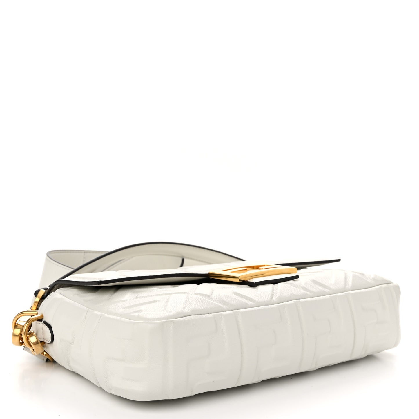 Nappa FF 1974 Embossed Baguette White