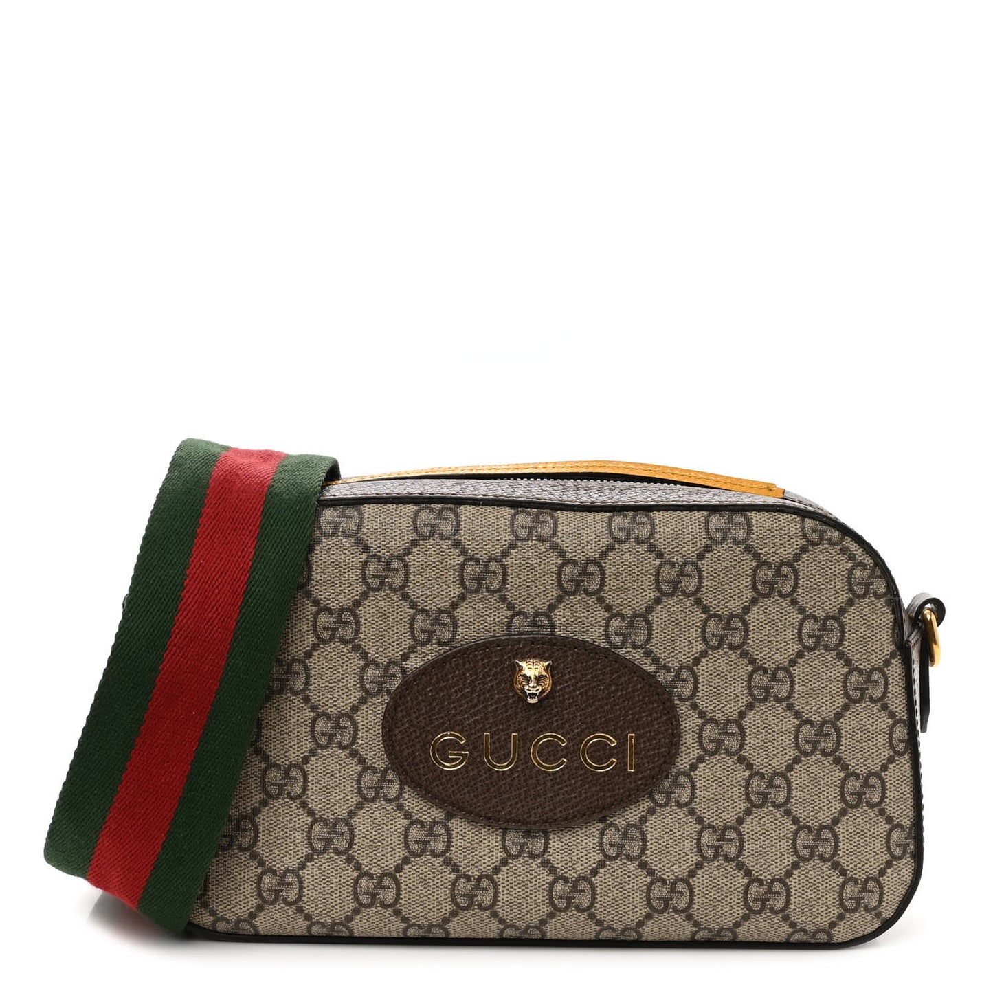 GG Supreme Monogram Web Neo Vintage Shoulder Bag Beige New Acero Crop