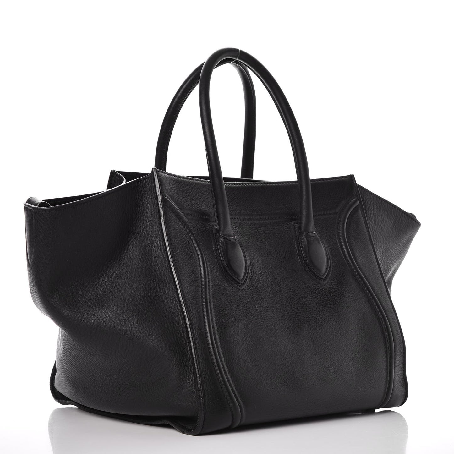 Supple Calfskin Medium Phantom Luggage Black
