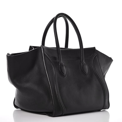 Celine Supple Calfskin Medium Phantom Luggage Black 3 of 15