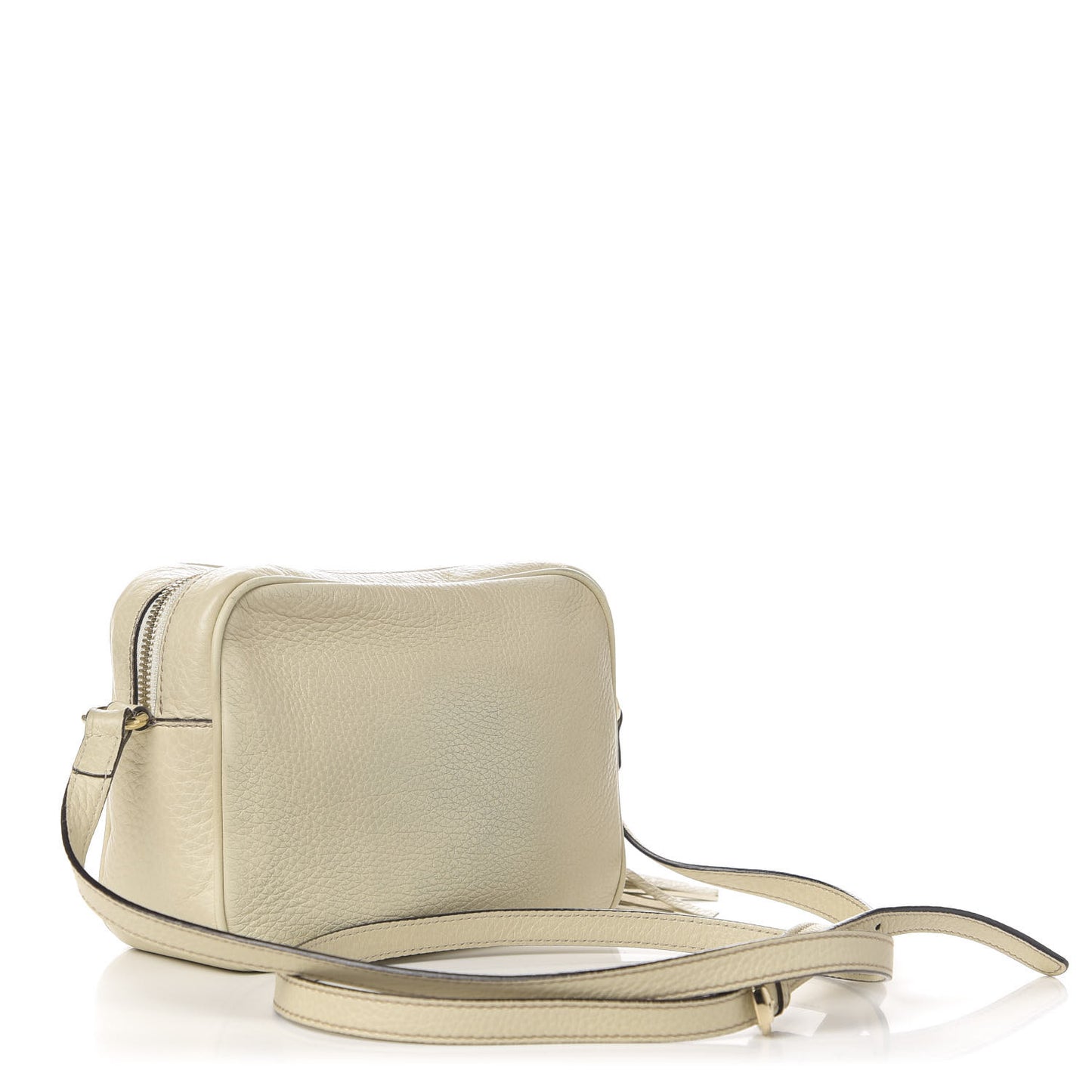 Pebbled Calfskin Small Soho Disco Bag Off White