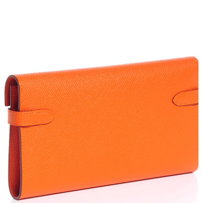 Hermes Epsom Kelly Longue Wallet Orange 3 of 18