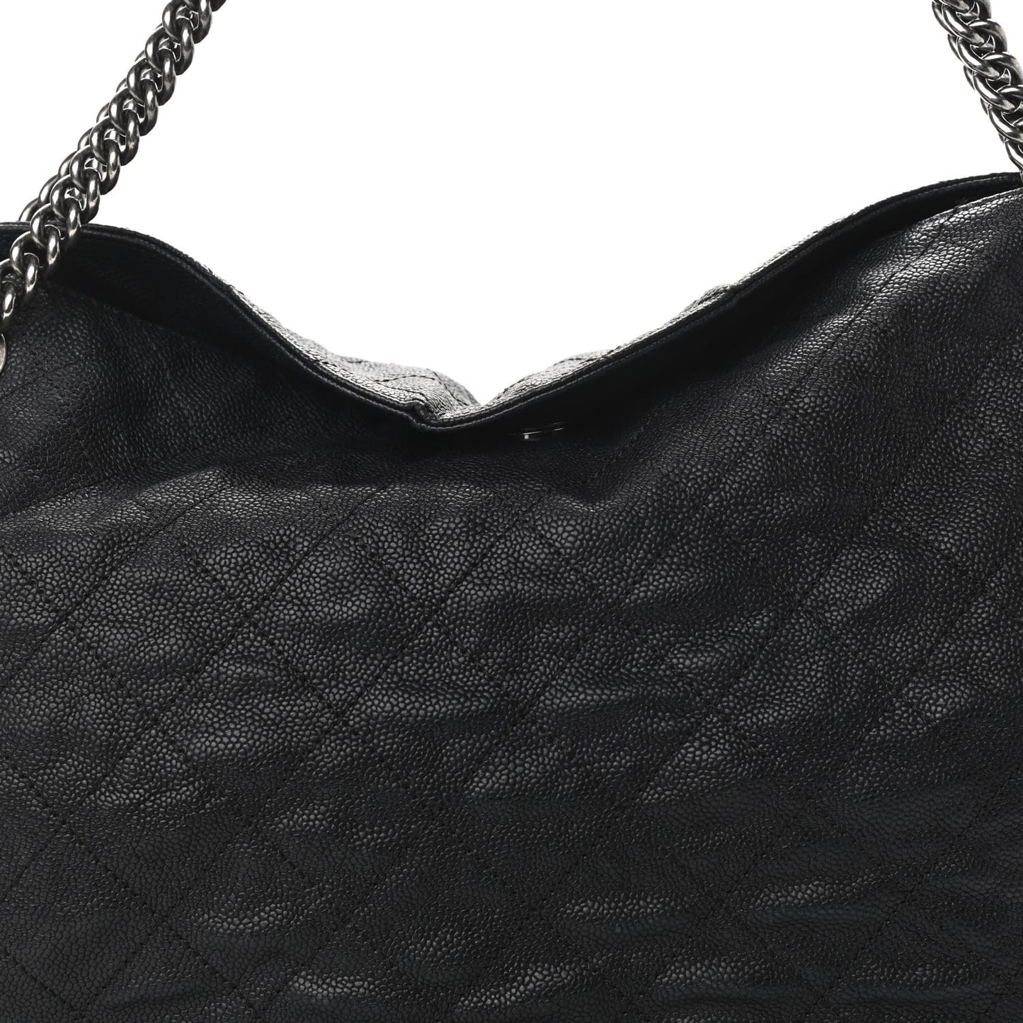 Caviar Quilted Simply CC Hobo Black