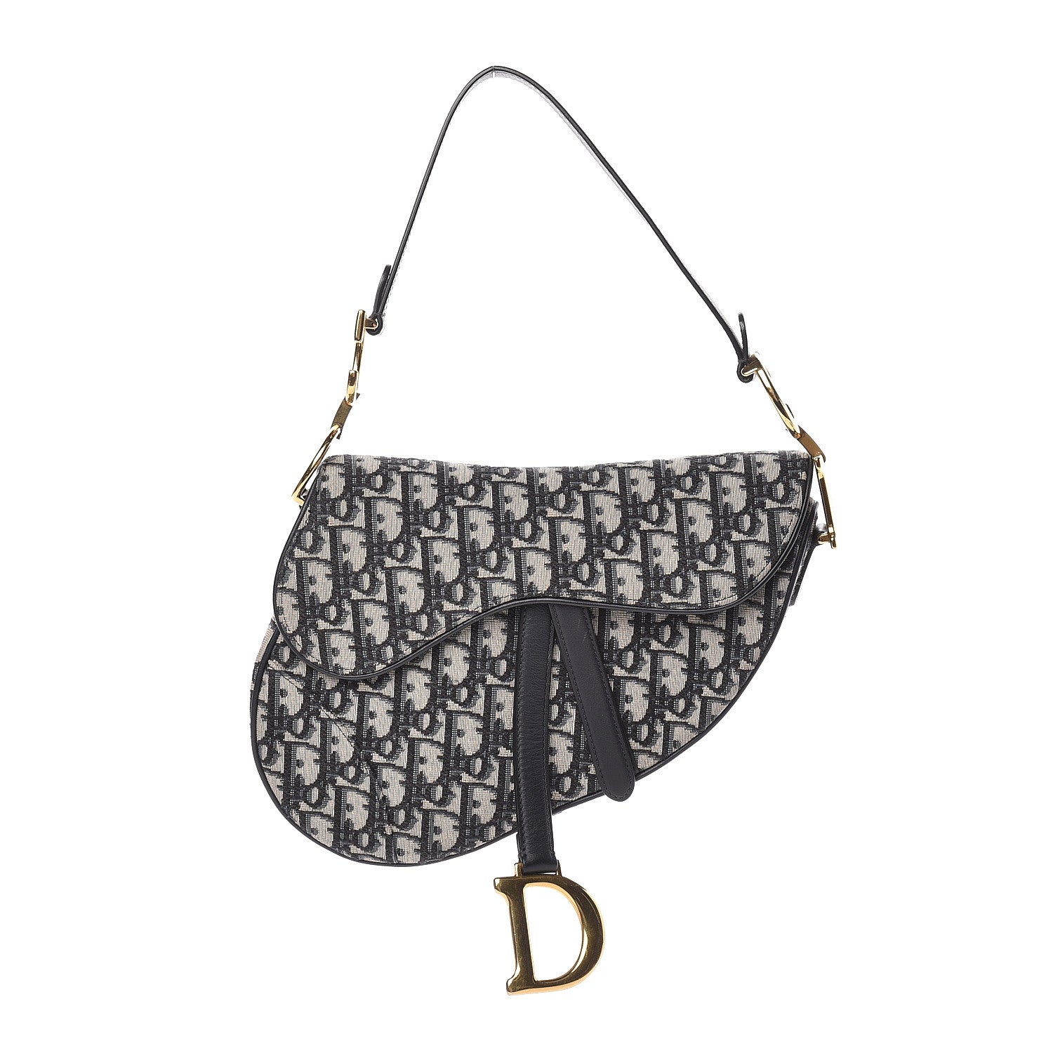Christian Dior Oblique Saddle Bag Blue 1 of 11