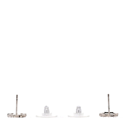 Chanel Crystal Mini CC Earrings Silver 3 of 4