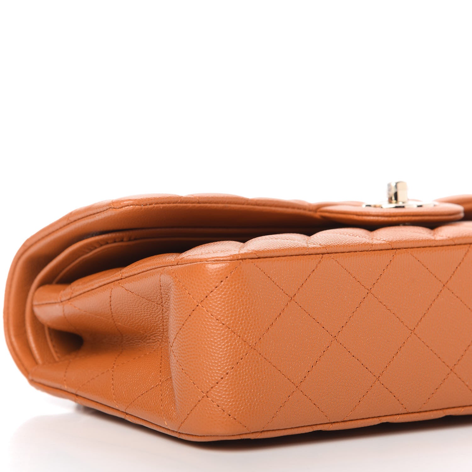 Chanel Caviar Quilted Medium Double Flap Light Brown 6 of 11