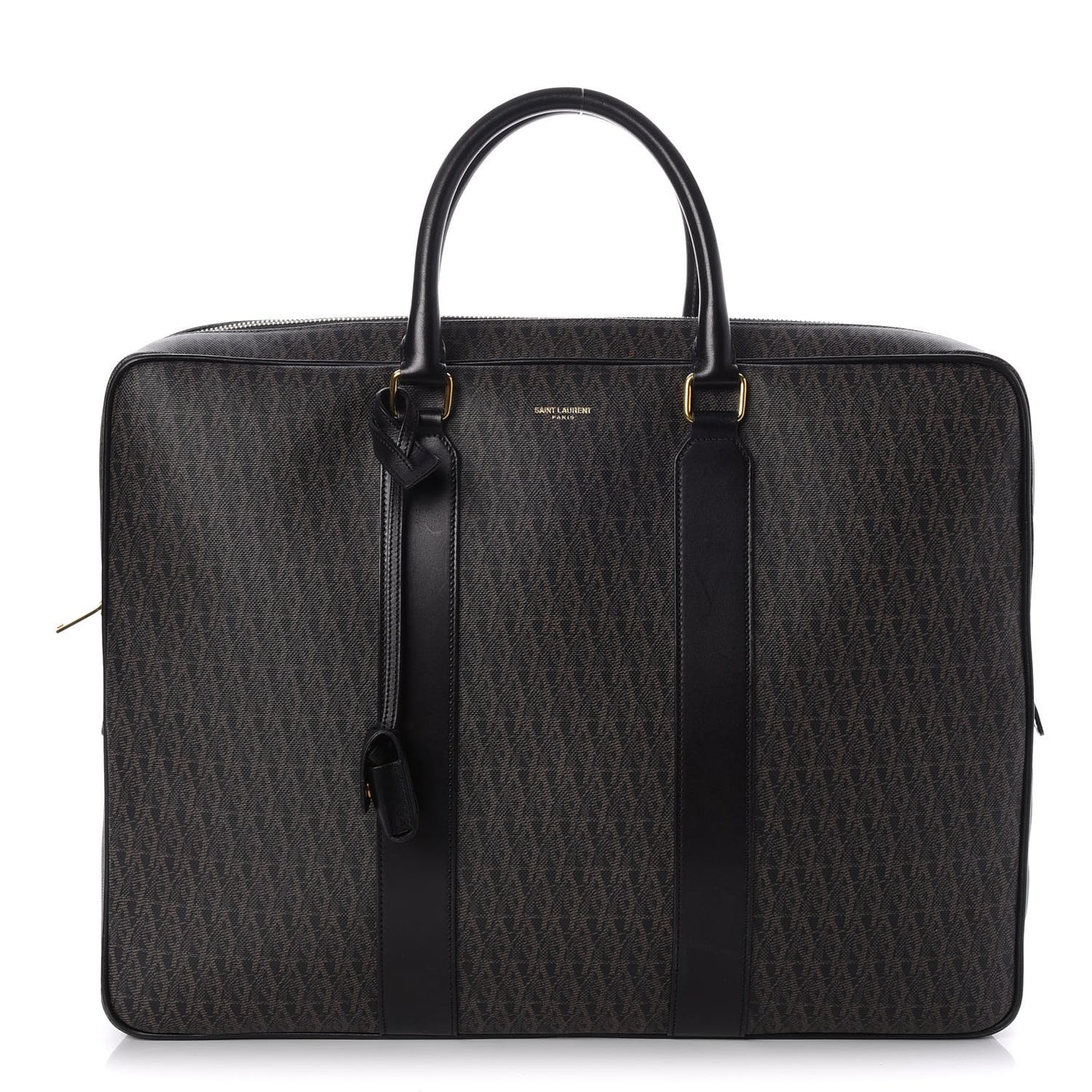 Toile Classic Monogram Flat Briefcase Black