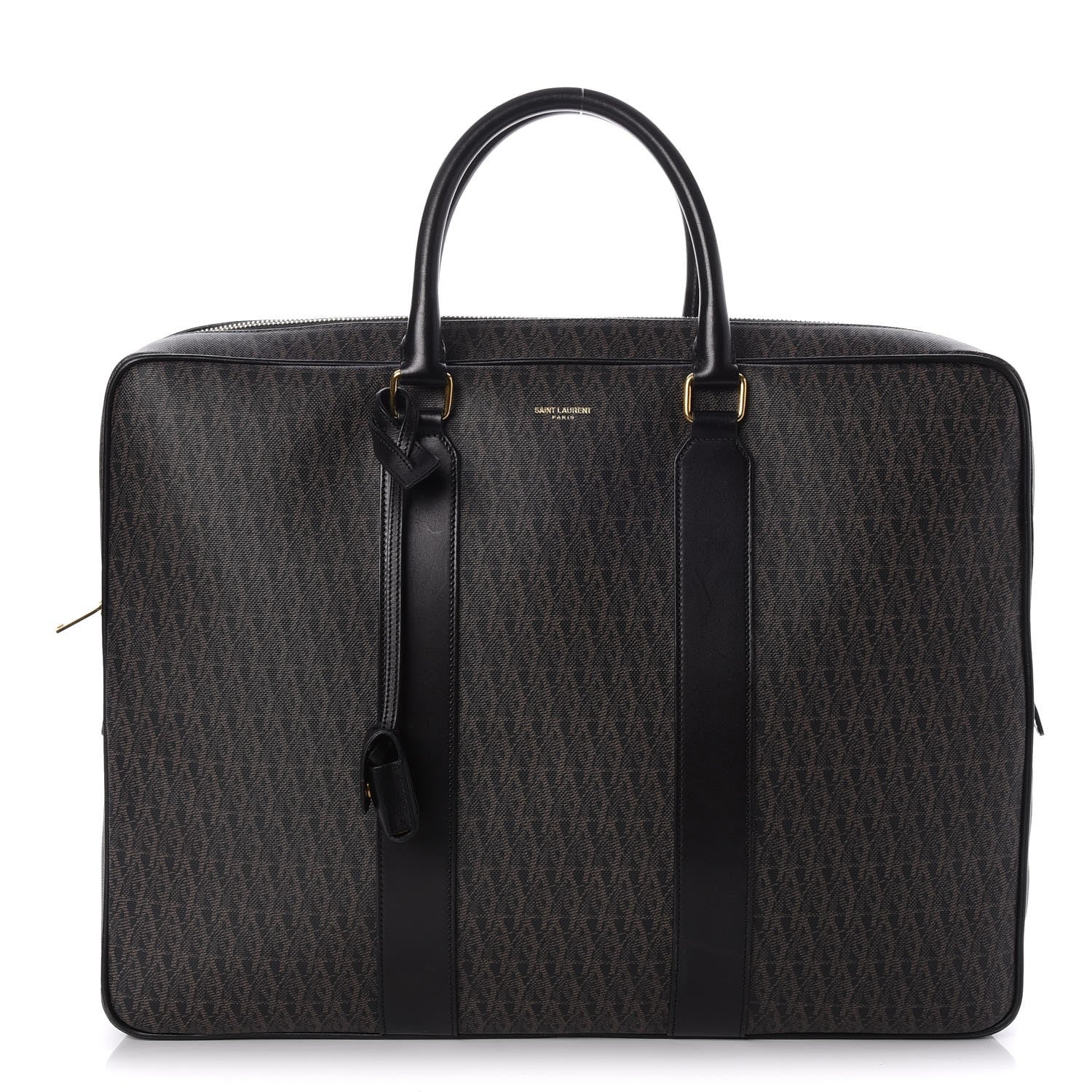 Saint Laurent Toile Classic Monogram Flat Briefcase Black 1 of 7