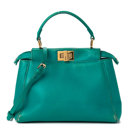Fendi Nappa Mini Peekaboo Iconic Satchel Lago 1 of 12