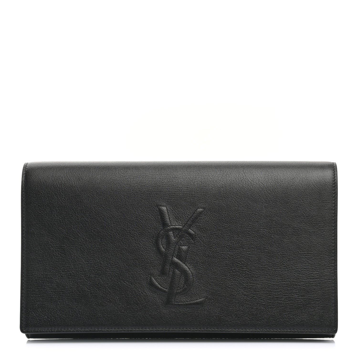 Saint Laurent Calfskin Monogram Large Belle De Jour Clutch Black 1 of 6