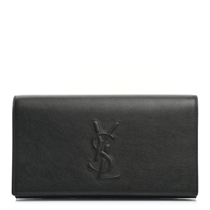 Saint Laurent Calfskin Monogram Large Belle De Jour Clutch Black 1 of 6