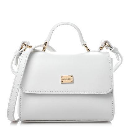 Dolce & Gabbana Calfskin Top Handle Bag White 1 of 11