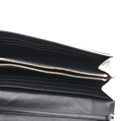 Christian Dior Metallic Patent Micro-Cannage Diorama Croisiere Chain Wallet Silver 5 of 7