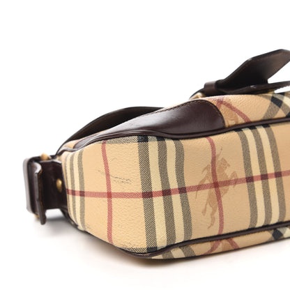 Burberry Haymarket Check Buckle Satchel Brown 6 of 10
