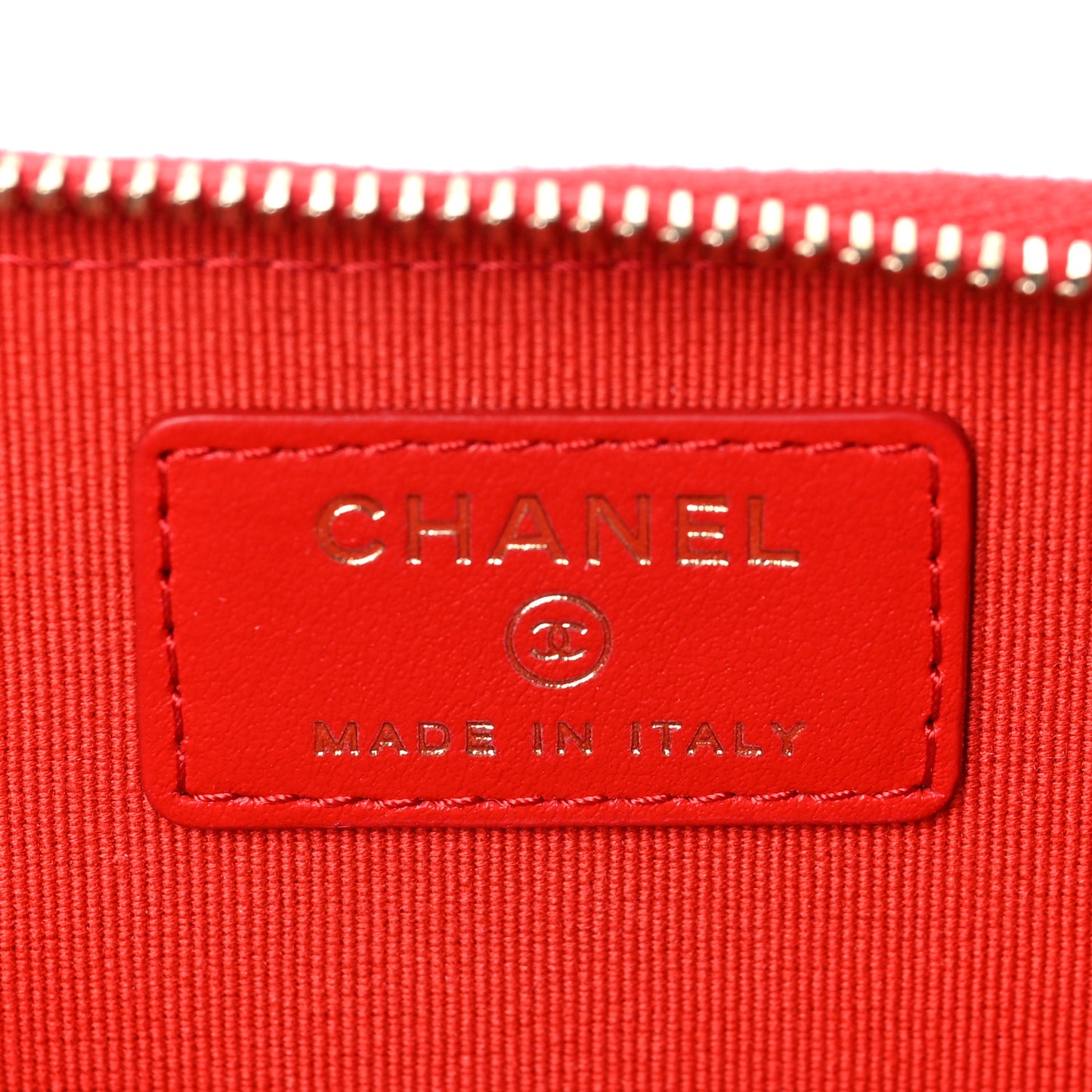 Caviar Quilted Zipped Key Holder Case Red