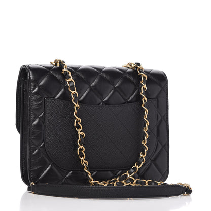 Chanel Calfskin Caviar Quilted Chain Handle Flap Black 3 of 10