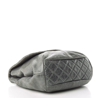 Chanel Shiny Lambskin Quilted Medium Trianon Messenger Flap Gris Fonce 4 of 11