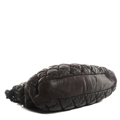 Chanel Calfskin Bubble Quilt Hobo Brown 4 of 7