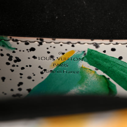 Louis Vuitton Calfskin Splash Print Twist Shoulder Bag MM White 6 of 12