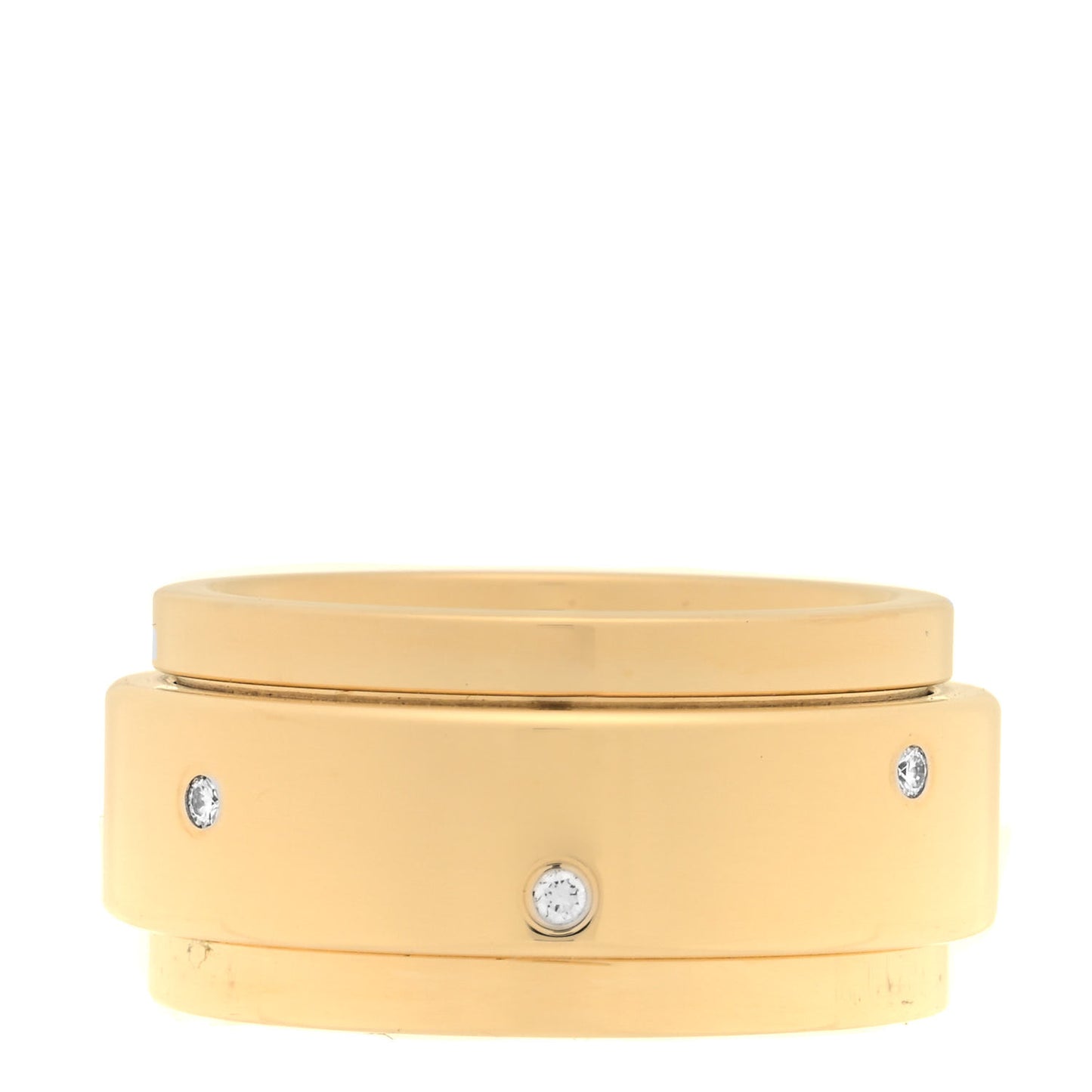 18K Yellow Gold 6 Diamond Possession Movable Ring 54 6.75