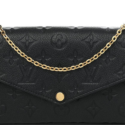 Louis Vuitton Empreinte Pochette Felicie Chain Wallet Black 7 of 8