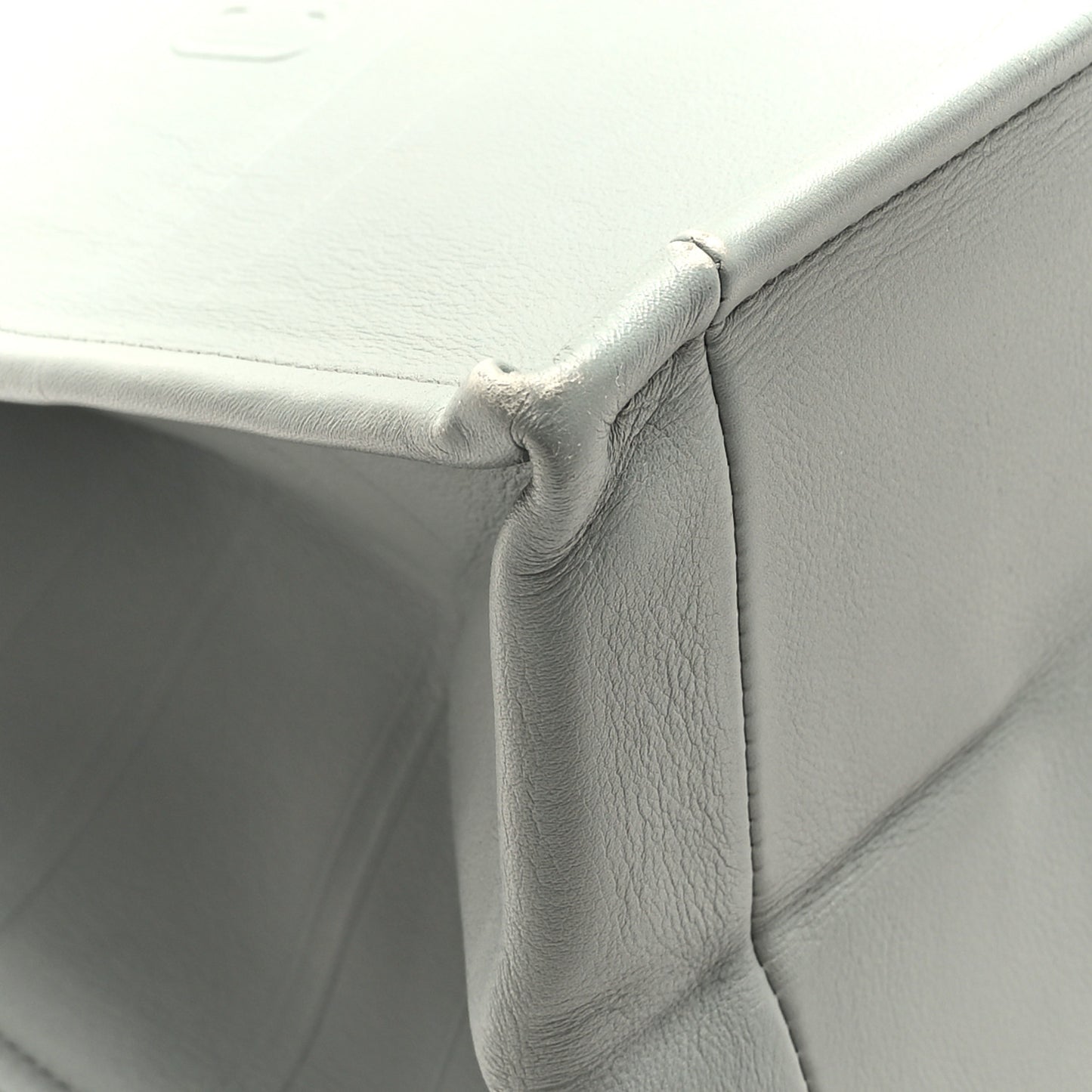 Calfskin Embossed Medium Book Tote Grey