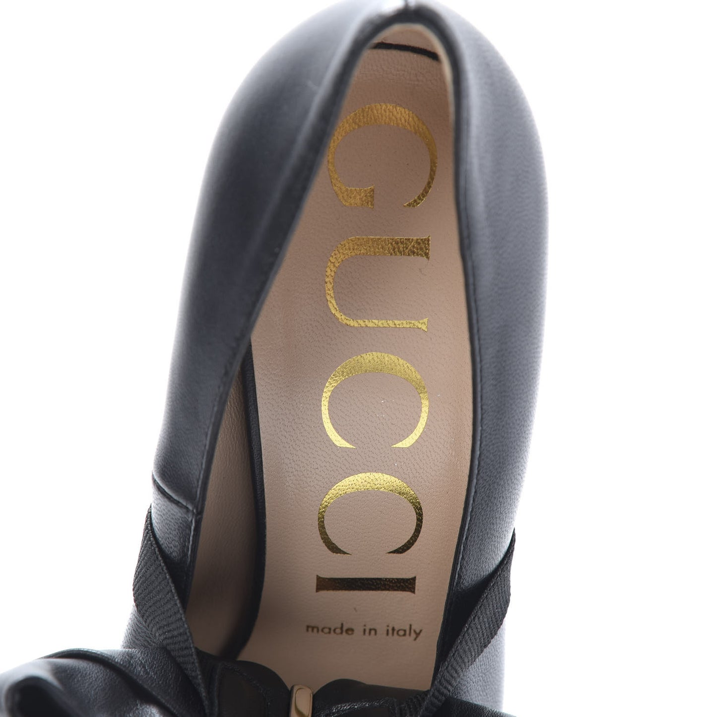 Nappa Removable Bow Elaisa Platform High Heel Pumps 38 Black