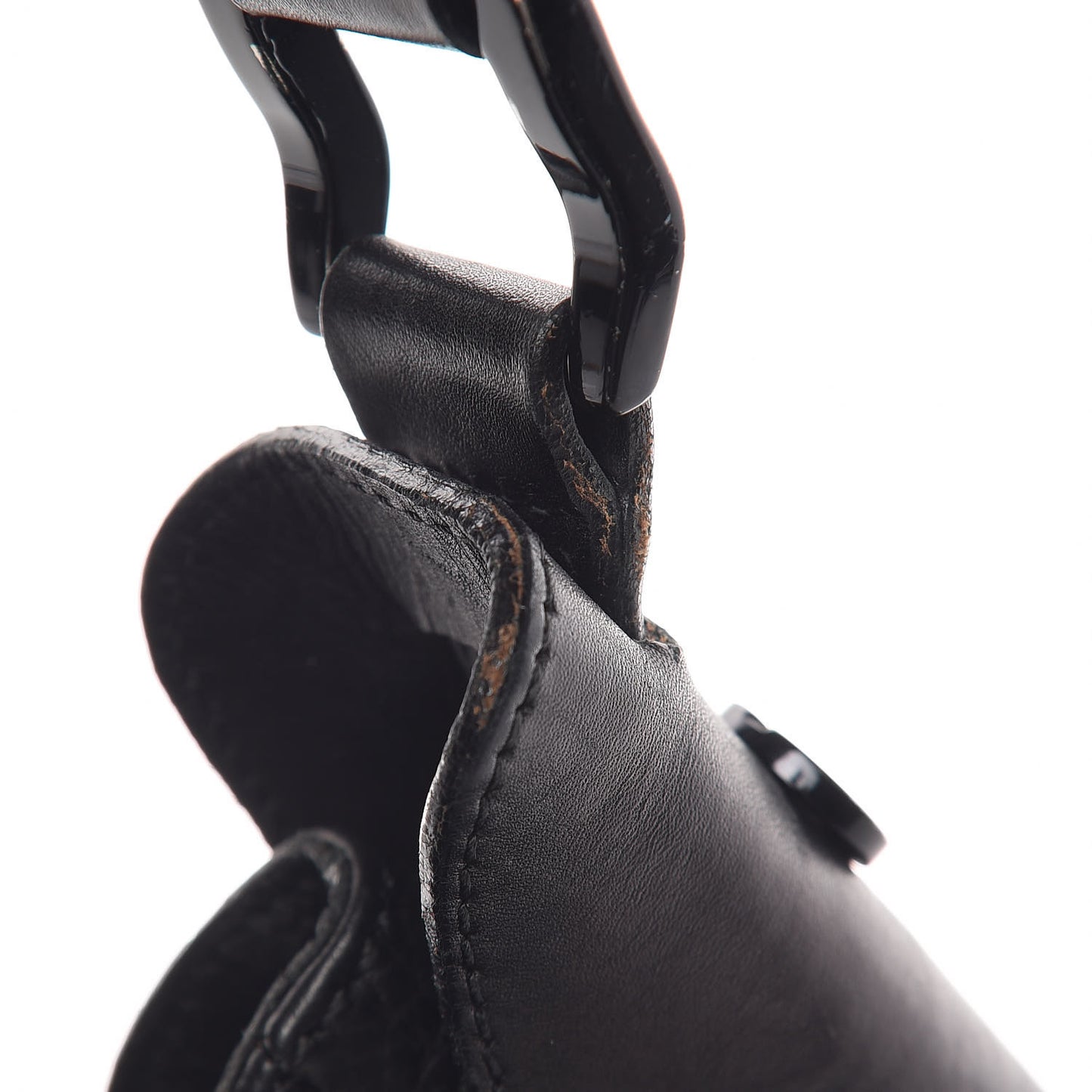 Calfskin Mason Warrior Studded Hobo Black