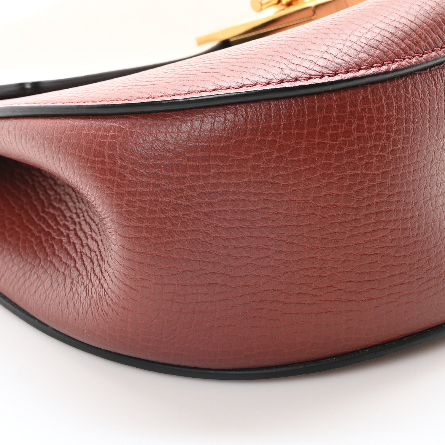 Chloe Grained Calfskin Lambskin Bi-Color Drew Shoulder Bag Beige Brown 9 of 10