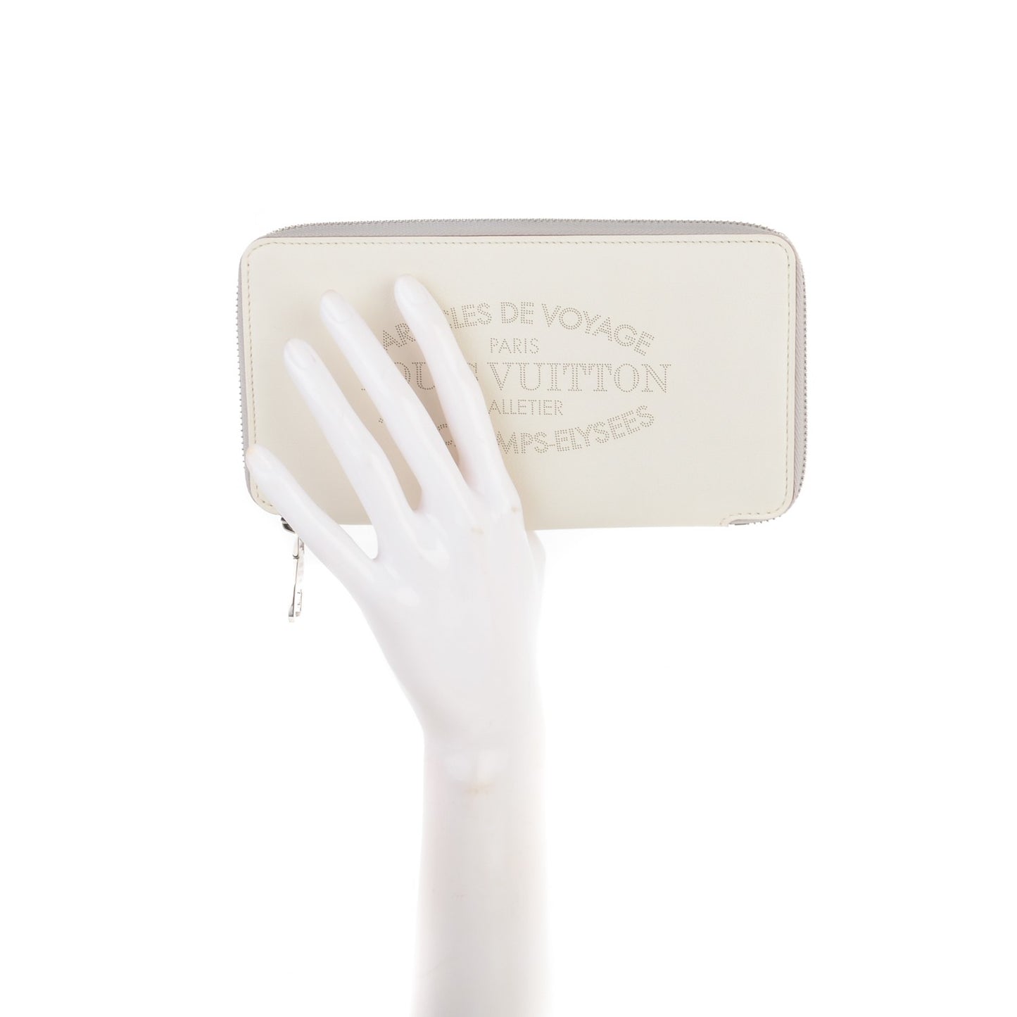 Veau Soie Iena Wallet White