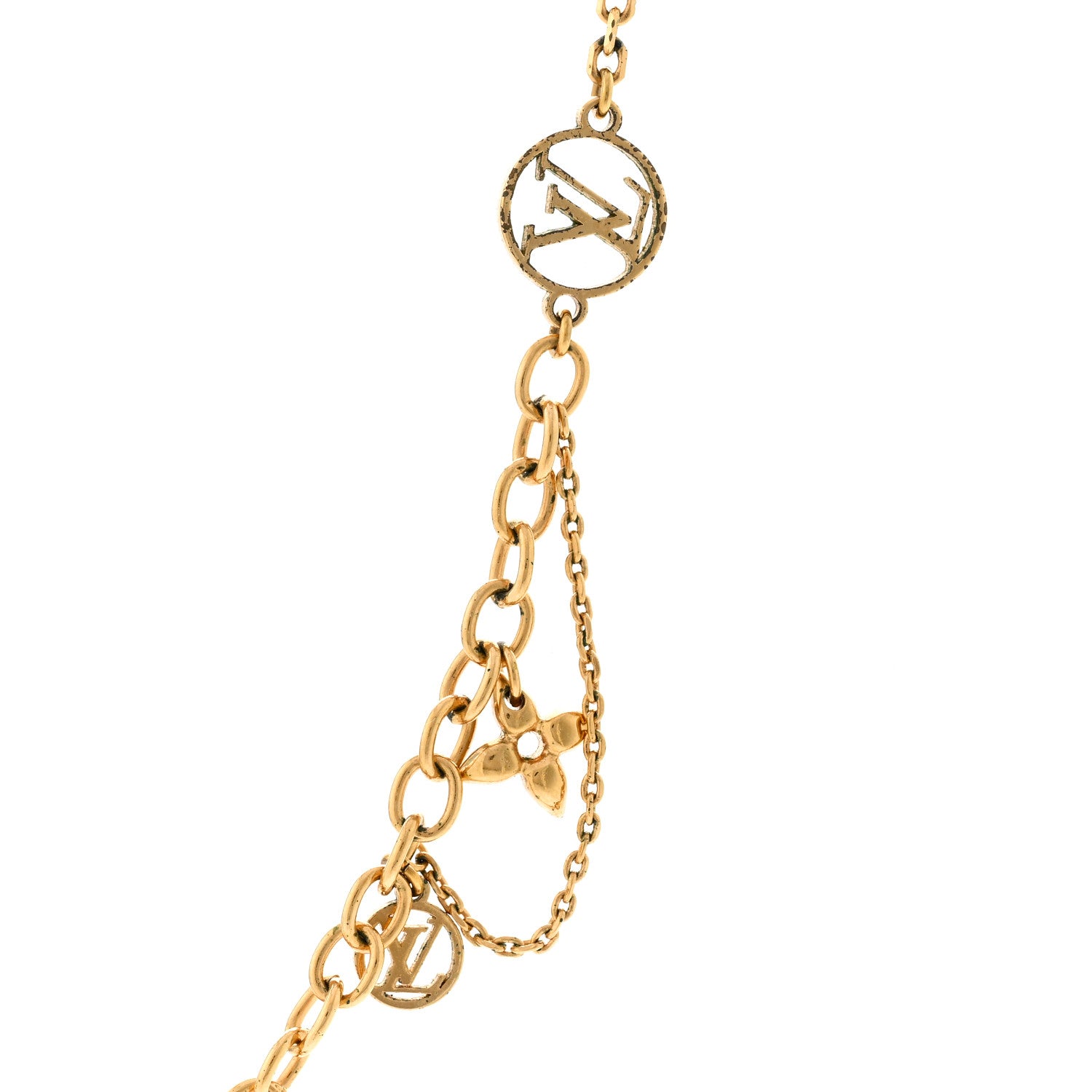 Louis Vuitton Metal Blooming Supple Necklace Gold 4 of 5