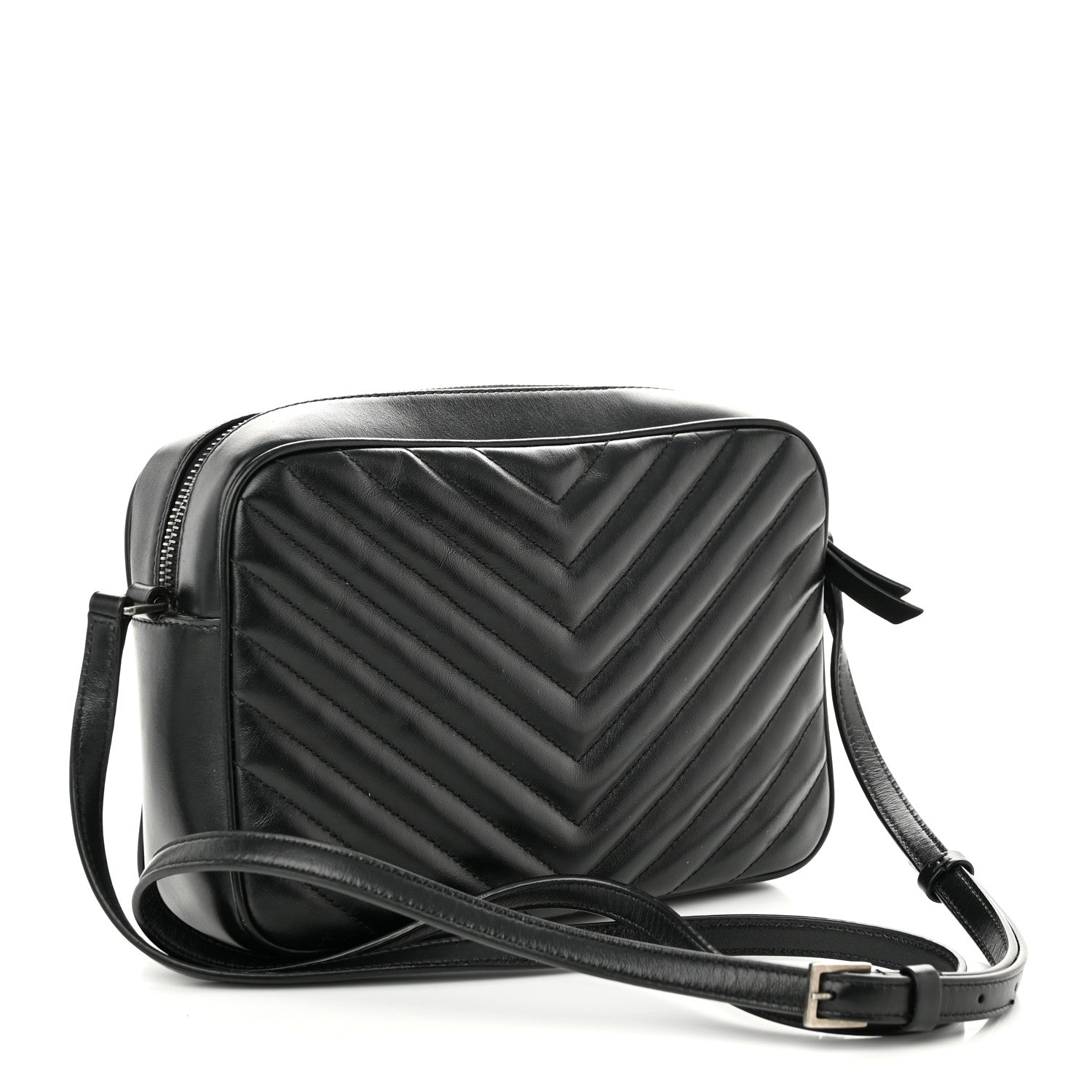 Saint Laurent Calfskin Matelasse Monogram Lou Camera Bag Black 3 of 11