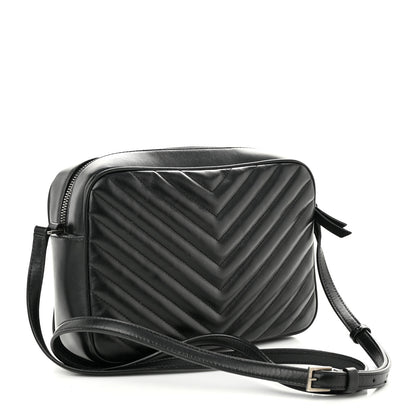 Saint Laurent Calfskin Matelasse Monogram Lou Camera Bag Black 3 of 11