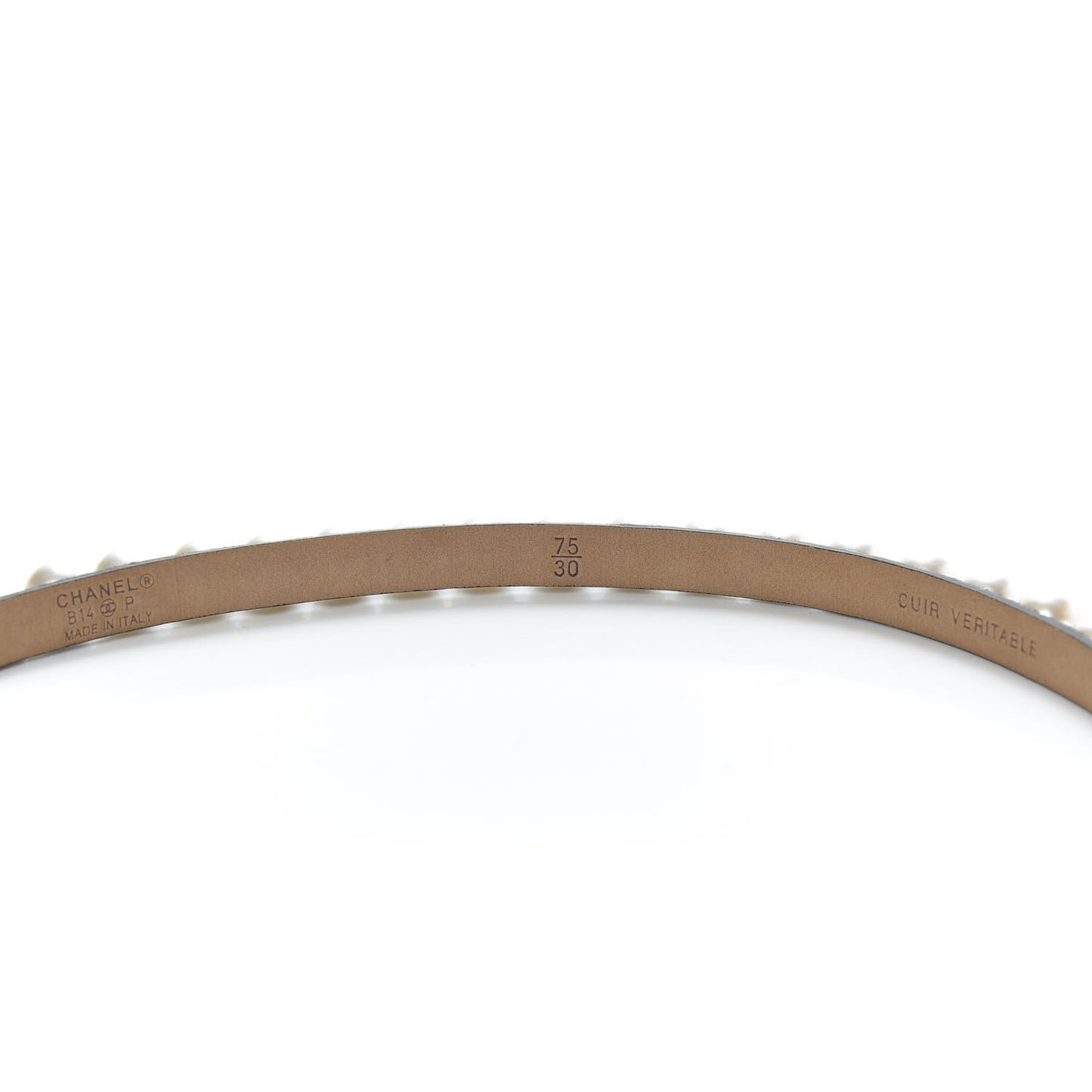 Calfskin Pearl CC Belt 75 30 Black