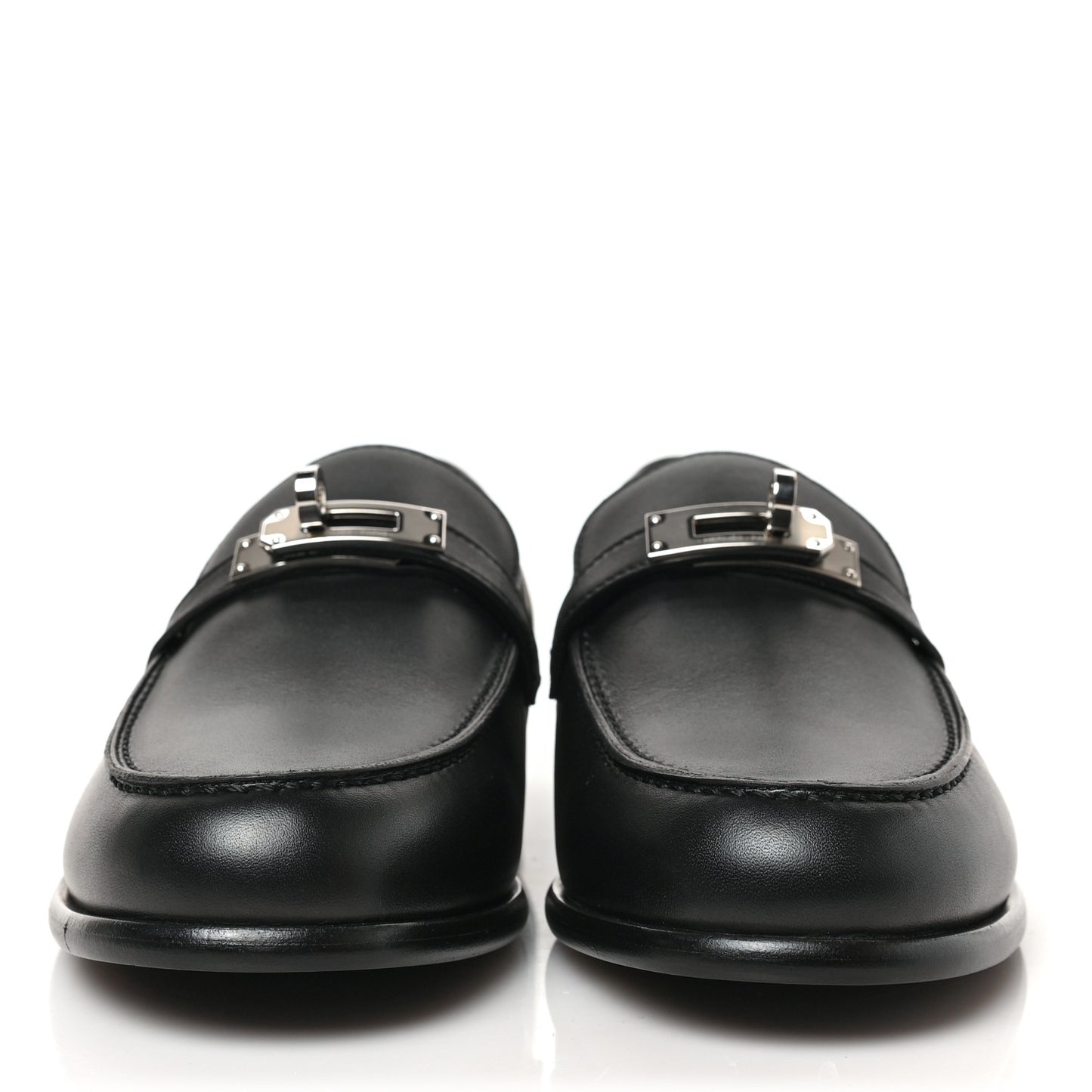 Calfskin Womens Destin Loafer 37.5 Black